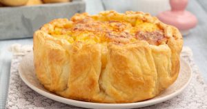 Tarte aux pommes de terre, jambon et fromage