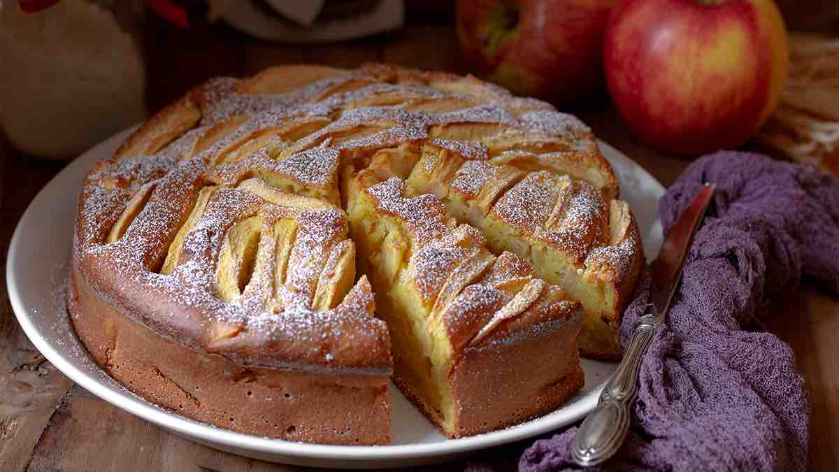 Gâteau aux pommes et à la ricotta sans matière grasse