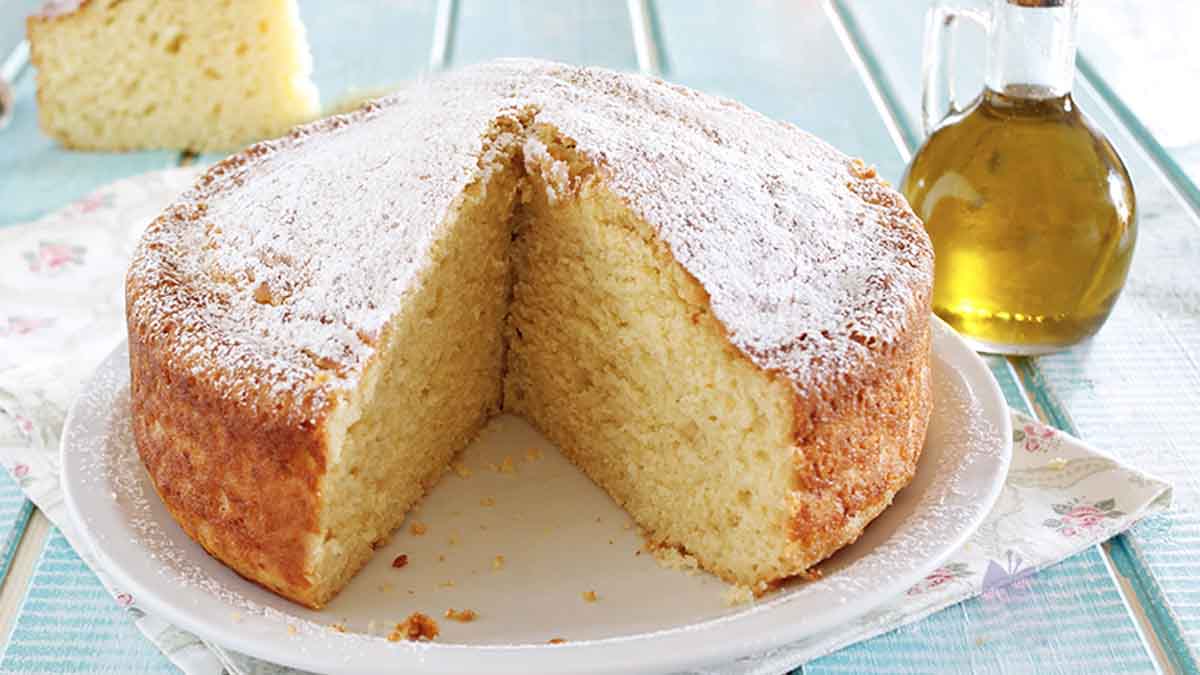 Gâteau à l'huile d'olive et au citron doux et parfumé