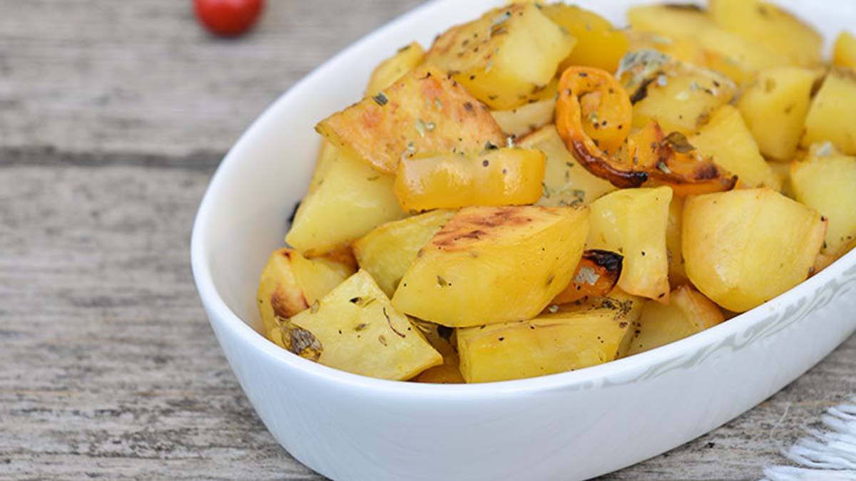 Pommes de terre aux poivrons au four légères et savoureuses