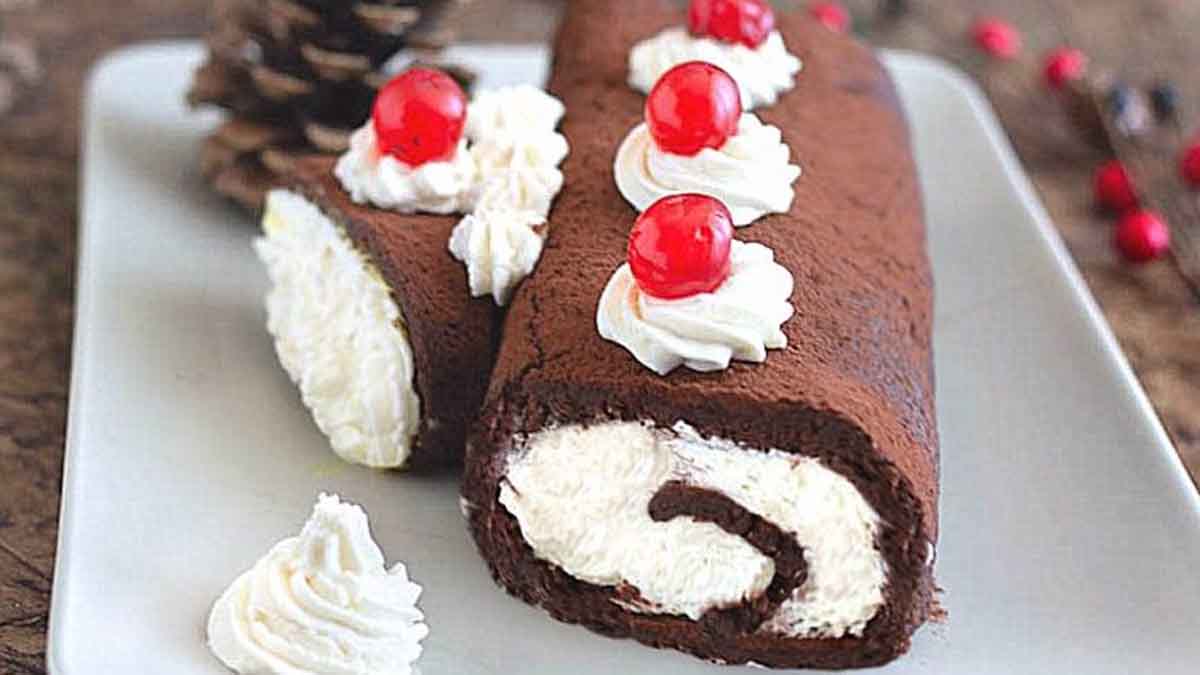 Bûche sans cuisson à la crème de lait et au mascarpone savoureuse