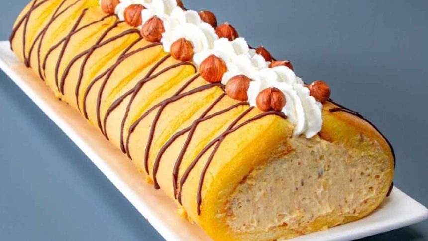 Roulé crémeux au mascarpone et aux noisettes: sans cuisson, préparé