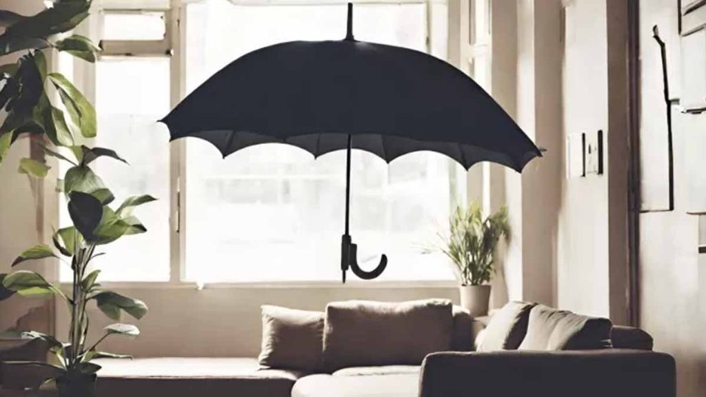Parapluie Ouvert Dans Une Maison
